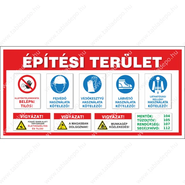 Idea Reklám referencia: Öntapadós fóliák, címkék - Építési terület táblák