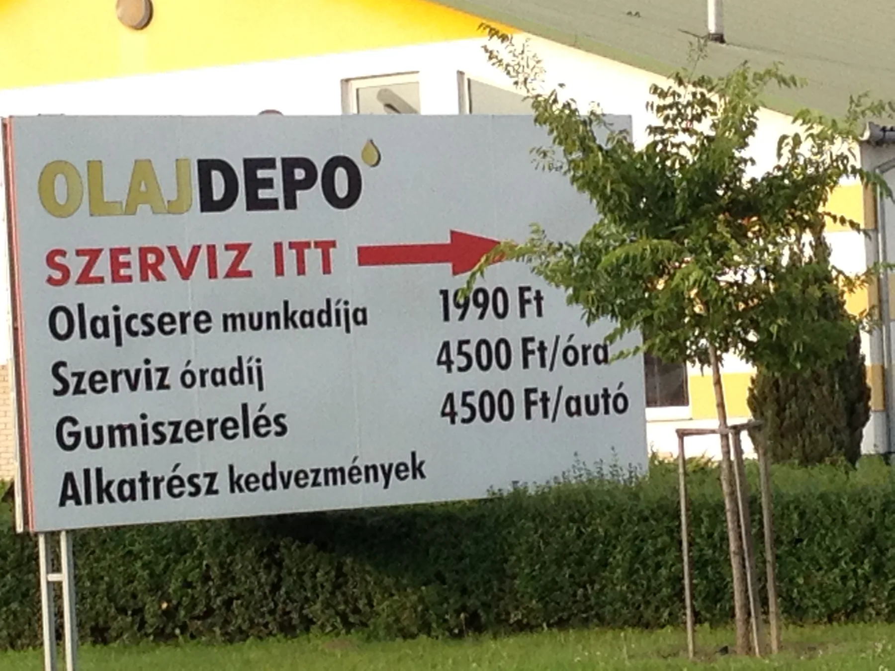 Idea Reklám referencia: Táblák, cégérek - OLAJDEPÓ